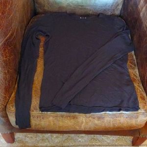 NWOT Black Long-sleeve Three dots Tissue Tee